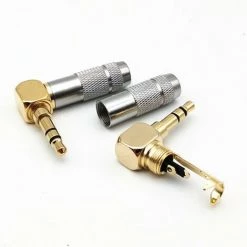 IRISFR Lilaris 2X Prise Mini Jack 3,5mm Coude Male à Souder Stéréo Fiche Male MiniJack 3.5 Mm Connecteur Soudure Angle 90° Angle Plaque Or -Soudure à l'arc Sales Store 58807740 5