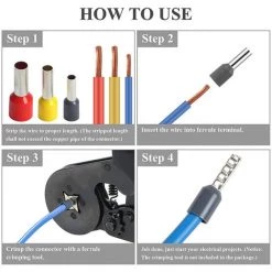 IRISFR Lilaris 1800 Pcs Boîtes à Bornes Sertir Isolées Embouts De Câblage Câble De Cosses 0,5-10,00 Mm² Pour Pince Électricien -Soudure à l'arc Sales Store 58807748 3