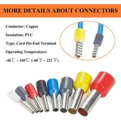 IRISFR Lilaris 1800 Pcs Boîtes à Bornes Sertir Isolées Embouts De Câblage Câble De Cosses 0,5-10,00 Mm² Pour Pince Électricien -Soudure à l'arc Sales Store 58807748 4