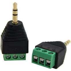 IRISFR Lilaris Adaptateur (Lot De 2) Jack 3,5 Mm Vers Bornier à Vis, Connecteur Jack Mâles Stéréo TRS De 3.5mm à 3 Pôles Adaptateur De Réparation Sans Soudure Pour Câble Aux, Câblage Stéréo Et Câble D'Extension IR