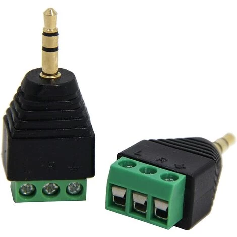 IRISFR Lilaris Adaptateur (Lot De 2) Jack 3,5 Mm Vers Bornier à Vis, Connecteur Jack Mâles Stéréo TRS De 3.5mm à 3 Pôles Adaptateur De Réparation Sans Soudure Pour Câble Aux, Câblage Stéréo Et Câble D'Extension IR 1 IRISFR Lilaris Adaptateur (Lot De 2) Jack 3,5 Mm Vers Bornier à Vis, Connecteur Jack Mâles Stéréo TRS De 3.5mm à 3 Pôles Adaptateur De Réparation Sans Soudure Pour Câble Aux, Câblage Stéréo Et Câble D'Extension IR