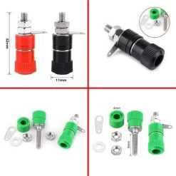 IRISFR Lilaris 4 Mm Fiche Banane Audio Speaker Wire Connecteur De Câble,4mm Connecteurs Isolee De Prise Socket Pour Câbles De Haut-parleur, Plaque Murale Et Plus+Tester La Pince Crocodile，30 Pièces -Soudure à l'arc Sales Store 58807753 3