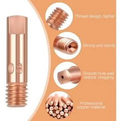 IRISFR Lilaris 40PCS Buse Mig 0,8, Embouts De Contact De Buse De Soudage 15AK MIG/MAG Ensemble De Support De Connecteur De Gaz 0,8 Pour Consommables De Torche De Soudage 8 IRISFR Lilaris 40PCS Buse Mig 0,8, Embouts De Contact De Buse De Soudage 15AK MIG/MAG Ensemble De Support De Connecteur De Gaz 0,8 Pour Consommables De Torche De Soudage -Soudure à l'arc Sales Store 58807778 4