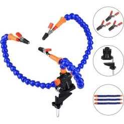 IRISFR Lilaris Mains Flexibles Pour Aider à Souder, Outil De Soudure à La Troisième Main, Avec Pinces Crocodile, Pour Réparer Les Groupes De Soudure.bleu, Une Pièce -Soudure à l'arc Sales Store 58807789 5
