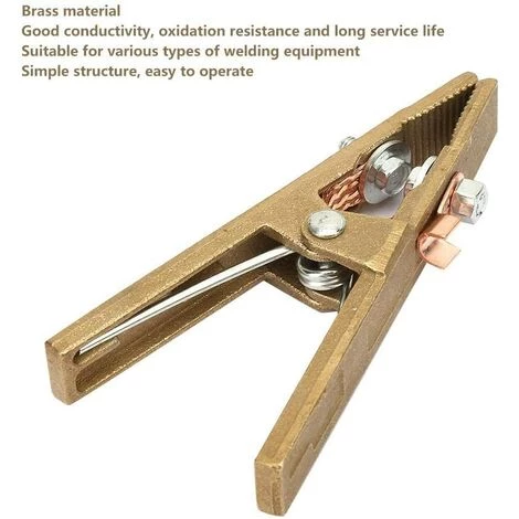 ENLENK Pinces De Mise à La Terre De Soudage, En Laiton Pinces Pour Câbles De Mise à La Terre Pinces Pour La Construction De Machines à Souder (300 A) 2 ENLENK Pinces De Mise à La Terre De Soudage, En Laiton Pinces Pour Câbles De Mise à La Terre Pinces Pour La Construction De Machines à Souder (300 A) – Image 2