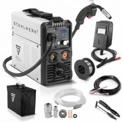 STAHLWERK MIG MAG 160 M Poste à Souder IGBT Appareil Combiné 5 En 1 Entièrement Synergique Avec Véritable 160 Ampères / Fil Fourré, MIG MAG, ARC MMA, Lift TIG