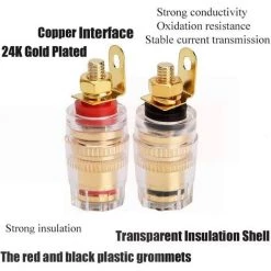 MACARON Connecteur De Prise Banane Pour Borne De Haut-Parleur Amplificateur Plaque Murale（4 Pièces 4 Mm）LO-Ron -Soudure à l'arc Sales Store 60414036 3