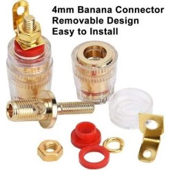 MACARON Connecteur De Prise Banane Pour Borne De Haut-Parleur Amplificateur Plaque Murale（4 Pièces 4 Mm）LO-Ron -Soudure à l'arc Sales Store 60414036 4