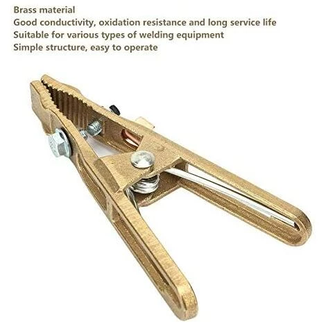 BENOBBY KIDS Laiton Pince De Masse, Pince De Terre à Souder Pour Souduremise à La Terre De Câble Pour La Machine De Soudure (260A) 3 BENOBBY KIDS Laiton Pince De Masse, Pince De Terre à Souder Pour Souduremise à La Terre De Câble Pour La Machine De Soudure (260A) – Image 3