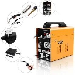 GOPLUS Poste à Souder, Soudage Electrique MIG 130 Tension 230V, Appareil De Soudage Professionnel, 30-120A Avec Masque Equipement De Soudage (Orange) -Soudure à l'arc Sales Store 60908070 3