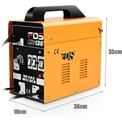 GOPLUS Poste à Souder, Soudage Electrique MIG 130 Tension 230V, Appareil De Soudage Professionnel, 30-120A Avec Masque Equipement De Soudage (Orange) -Soudure à l'arc Sales Store 60908070 5