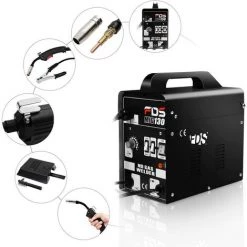 GOPLUS Poste à Souder, Soudage Electrique MIG 130 Tension 230V, Appareil De Soudage Professionnel, 30-120A Avec Masque Equipement De Soudage (Noir) -Soudure à l'arc Sales Store 60909034 4