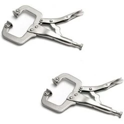 MACARON Lot De 2 Colliers De Serrage De Avec Patins Pivotants En Acier Pince étau De Soudage（170*85*15mm）LO-Ron