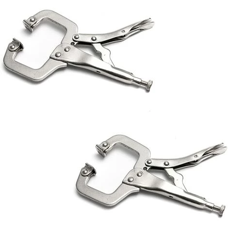 MACARON Lot De 2 Colliers De Serrage De Avec Patins Pivotants En Acier Pince étau De Soudage(170*85*15mm)LO-Ron 1 MACARON Lot De 2 Colliers De Serrage De Avec Patins Pivotants En Acier Pince étau De Soudage(170*85*15mm)LO-Ron