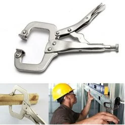 MACARON Lot De 2 Colliers De Serrage De Avec Patins Pivotants En Acier Pince étau De Soudage(170*85*15mm)LO-Ron 9 MACARON Lot De 2 Colliers De Serrage De Avec Patins Pivotants En Acier Pince étau De Soudage(170*85*15mm)LO-Ron -Soudure à l'arc Sales Store 61308317 5