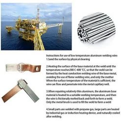 TINOR Baguette De Soudure, 50 Pièces électrodes De Soudage Soudure En Aluminium à Basse Température De 2,0 Mm - Tiges De Soudure Faciles à Fondre - Résistance à La Corrosion (50 Cm) -Soudure à l'arc Sales Store 64029079 3