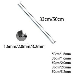 TINOR Baguette De Soudure, 50 Pièces électrodes De Soudage Soudure En Aluminium à Basse Température De 2,0 Mm - Tiges De Soudure Faciles à Fondre - Résistance à La Corrosion (33 Cm) -Soudure à l'arc Sales Store 64032105 5