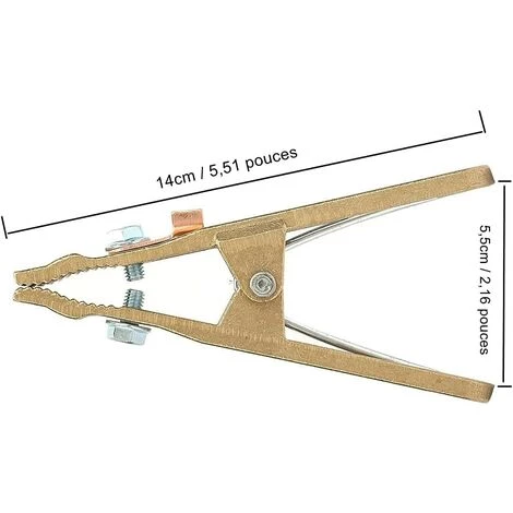 CARILLONSàVENT Pince De Masse Soudure,Carivent 300A Mâchoire Lourde En Laiton, Pince De Terre De Soudage Pour Poste De Soudage Welder,1 Pcs (300A) 2 CARILLONSàVENT Pince De Masse Soudure,Carivent 300A Mâchoire Lourde En Laiton, Pince De Terre De Soudage Pour Poste De Soudage Welder,1 Pcs (300A) – Image 2
