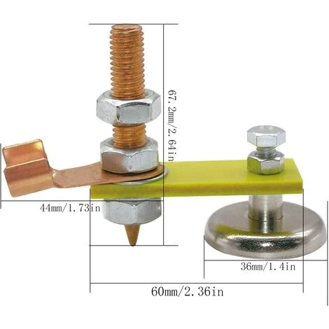 SLBRILLèRE Tête D'aimant De Soudage, Outil D'accessoires De Soudage Accessoires De Soudage Pince De Masse Magnétique Pour Soudage 2 SLBRILLèRE Tête D'aimant De Soudage, Outil D'accessoires De Soudage Accessoires De Soudage Pince De Masse Magnétique Pour Soudage – Image 2
