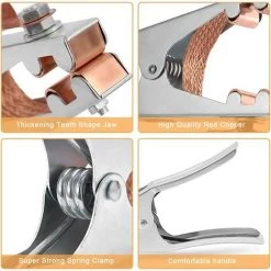 LLOVE Pince De Masse, Pince Soudure, 1 Pince De Terre De Soudage, Fait De Fer + Laiton, Solide Et Durable, Matériel De Soudage Professionnel -Soudure à l'arc Sales Store 64871657 3