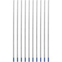 Ensoleillé 10 Pièces électrodes De Tungstène De Soudage. Pointe Bleue D'électrode Lanthane 1.0/1.6/2.4mm. Tige D'électrode De Tungstène De Soudage De Qualité Supérieure Lanthane à 2%(2.4 X 150 Mm) -Soudure à l'arc Sales Store 64882649 3