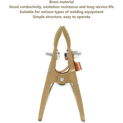 TINOR Laiton Pince De Masse, Pince De Terre à Souder Pour Souduremise à La Terre De Câble Pour La Machine De Soudure (500A) 2 TINOR Laiton Pince De Masse, Pince De Terre à Souder Pour Souduremise à La Terre De Câble Pour La Machine De Soudure (500A) – Image 2