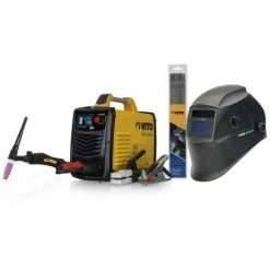 Poste A Souder Inverter Combiné ARC TIG 170A Torche TIG +12 Baguettes Ø 2.5 Mm + Cagoule Automatique + Mallette Luxe VITO
