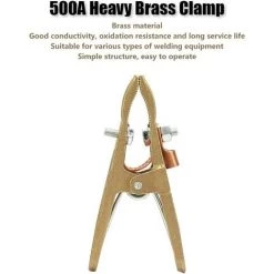 YEURIé Pince De Masse Soudure, 500A Mâchoire Lourde En Laiton, Pince De Terre De Soudage Pour Poste De Soudage Welder 7 YEURIé Pince De Masse Soudure, 500A Mâchoire Lourde En Laiton, Pince De Terre De Soudage Pour Poste De Soudage Welder -Soudure à l'arc Sales Store 66084689 3
