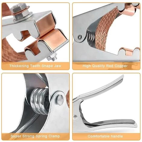 BDD Clip De Mise à La Terre, 1 Clip De Mise à La Terre De Soudage, équipement De Soudage Professionnel Durable, Adapté à La Plupart Des Machines à Souder 4 BDD Clip De Mise à La Terre, 1 Clip De Mise à La Terre De Soudage, équipement De Soudage Professionnel Durable, Adapté à La Plupart Des Machines à Souder – Image 4