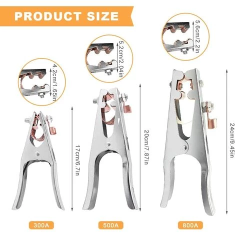 ENLENK Pince De Masse, Pince Soudure, 1 Pince De Terre De Soudage, Fait De Fer + Laiton, Solide Et Durable, Matériel De Soudage Professionnel 2 ENLENK Pince De Masse, Pince Soudure, 1 Pince De Terre De Soudage, Fait De Fer + Laiton, Solide Et Durable, Matériel De Soudage Professionnel – Image 2