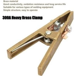 FLYME Pinces De Terre, Pince De Terre à Souder Au Sol En Laiton 300A En Forme De A, Pour Machine à Souder Pour Divers Types D'équipements De Soudage -Soudure à l'arc Sales Store 67636726 3