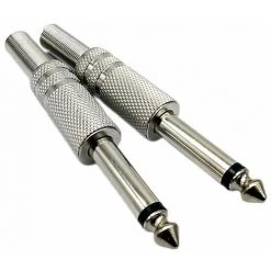 5pcs Jack Prise Jack 6,35mm Male à Souder Stéréo Fiche Male Connecteur Soudure 100% Métal,Yeurié