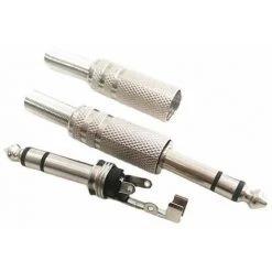 5pcs Jack Prise Jack 6,35mm Male à Souder Stéréo Fiche Male Connecteur Soudure 100% Métal,Yeurié -Soudure à l'arc Sales Store 68351849 3